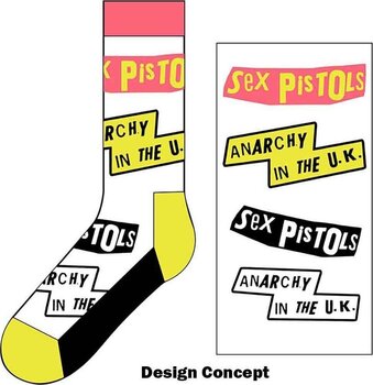 Sokken Sex Pistols Anarchy in the UK White 40-45 Sokken - 4