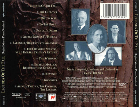 Glazbene CD James Horner - Legends Of The Fall (Original Motion Picture Soundtrack) (CD) - 3