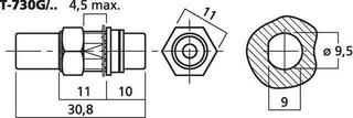 RCA-RCA adapter Monacor T-730G/RT RCA-RCA adapter - 1