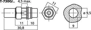 RCA-RCA adapter Monacor T-730G/WS RCA-RCA adapter - 1