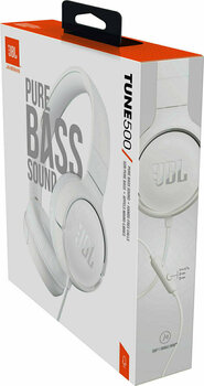 Trådløse on-ear hovedtelefoner JBL Tune 500 hvid - 5