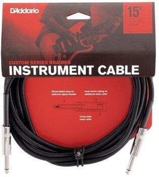 Cablu de instrument D'Addario Planet Waves PW-BG-15BK 4,5 m Drept - Drept Cablu de instrument - 3