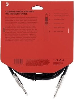 Cablu de instrument D'Addario Planet Waves PW-BG-15BK 4,5 m Drept - Drept Cablu de instrument - 4