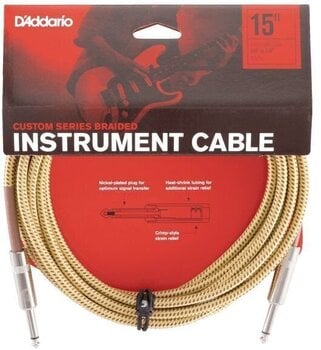 Cablu de instrument D'Addario Planet Waves PW-BG-15TW 4,5 m Drept - Drept Cablu de instrument - 3