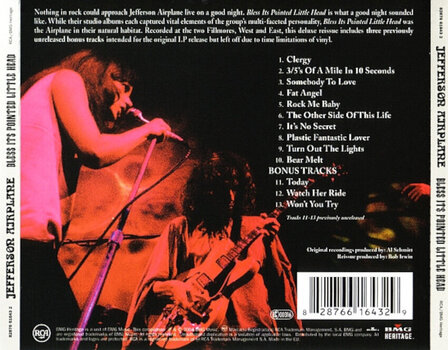 Muusika CD Jefferson Airplane - Bless Its Pointed Little Head (Reissue) (Remastered) (CD) - 3