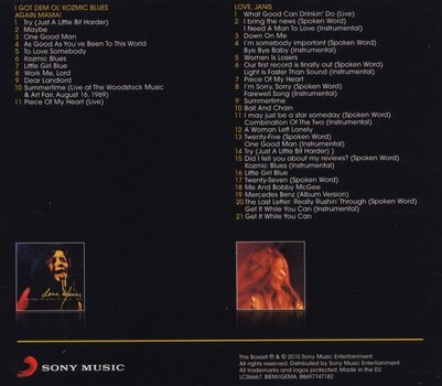 Musiikki-CD Janis Joplin - I Got Dem Ol Kozmic Blues Again Mama! / Love, Janis (Reissue) (Box Set) (2 CD) - 2