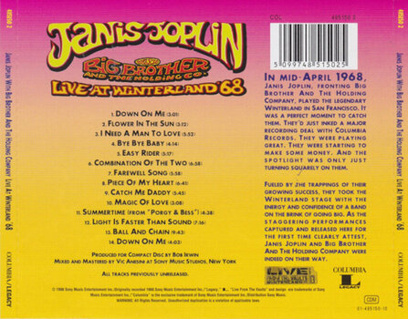CD de música Janis Joplin - Janis Joplin Live At Winterland L7868 (CD) - 3