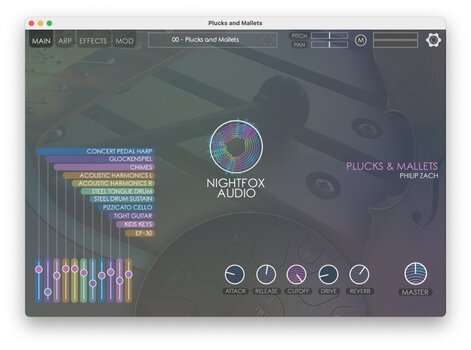 Студійне програмне забезпечення Plug-In ефект Nightfox Audio Nightfox Audio Plucks and Mallets (Цифровий товар) - 2