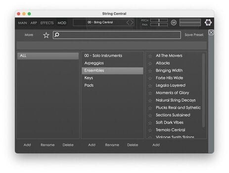 FX protsessori tarkvara pistikprogramm Nightfox Audio Nightfox Audio String Central (Digitaalne toode) - 15