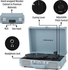 Portable грамофон Crosley Cruiser Plus Tourmaline Portable грамофон - 4