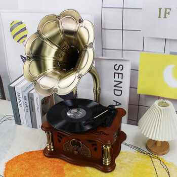 Ретро грамофон Latone The Classic Horn Phonograph Brown Ретро грамофон - 12