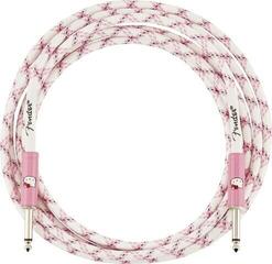 Câble d'instrument Fender Hello Kitty White/Pink Woven 3 m Droit - Droit Câble d'instrument - 1