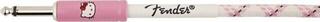 Câble d'instrument Fender Hello Kitty White/Pink Woven 3 m Droit - Droit Câble d'instrument - 3