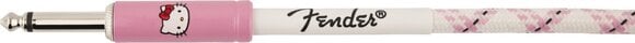 Hangszórókábel Fender Hello Kitty White/Pink Woven 3 m Egyenes - Egyenes Hangszórókábel - 4