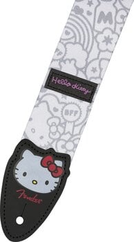 Correia têxtil para guitarra Fender Hello Kitty 2" Correia têxtil para guitarra White - 3