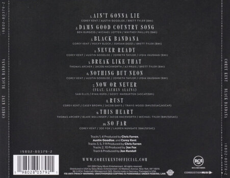 Hudební CD Corey Kent - Black Bandana (CD) - 3