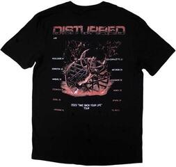 Риза Disturbed European Tour 23 Medallion Unisex Тениска с къс ръкав/Black/Къси - 1