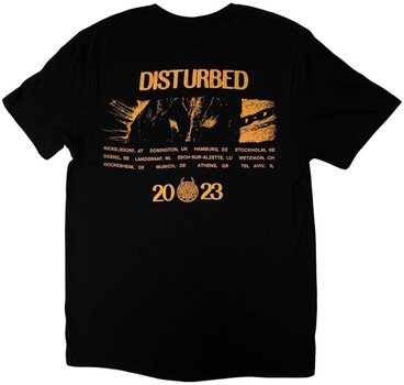 Camiseta de manga corta Disturbed European Tour 23 Split Face Black S Camiseta de manga corta - 2
