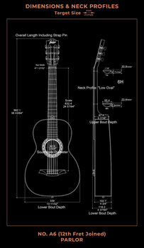 Akustikgitarre Bromo BAR6H Historic Sunburst Akustikgitarre - 10