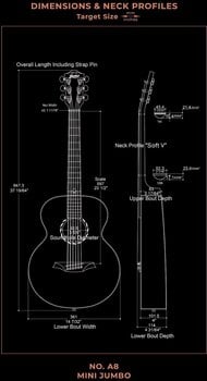Guitarra jumbo Bromo BAA8S Natural Guitarra jumbo - 10