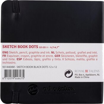 Blok za skiciranje Talens Art Creation 9314404M Скетцхбоок 80 12 x 12 cm 140 g Dot Black - 2