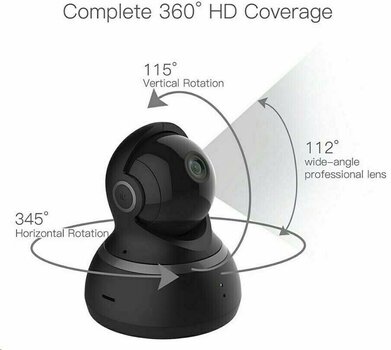 Смарт камерни системи Xiaoyi YI Home Dome 1080p Camera Black AMI387 - 3