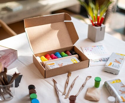 Самозастигаюча глина Jovi Kraft Set Самозастигаюча глина Листові Марки - 12