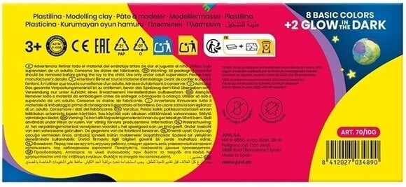 Boetseerklei voor kinderen Jovi Glow Boetseerklei voor kinderen 10 x 50 g - 3