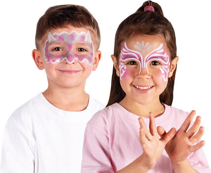 Pintura facial Jovi 175FA Juego de pintura facial Pink Silver And White - 5