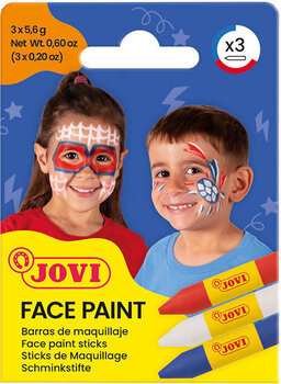 Barva na obličej Jovi 175AD Sada barev na obličej White Red And Blue - 3