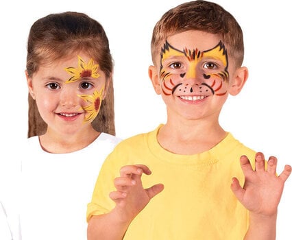 Pictura pe fata Jovi 175AN Set de vopsea pentru față Yellow Brown And Black - 5