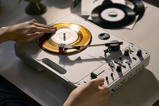 DJ Turntable Korg Handytraxx Play Grey DJ Turntable - 10