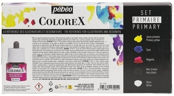 Tinta Pébéo Colorex Set tinte Primary Colours 5 x 45 ml - 3