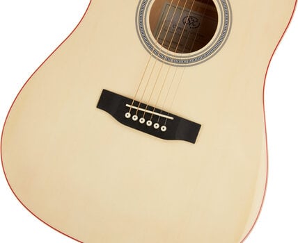 Akustická kytara SX SD204G Transparent Red-Natural Akustická kytara - 5