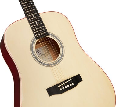 Akustická kytara SX SD204G Transparent Red-Natural Akustická kytara - 6