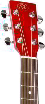 Akustická kytara SX SO204 Transparent Red-Natural Akustická kytara - 5