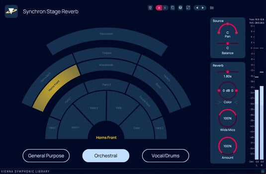 Software de studio Plug-In Efect Vienna Symphonic Library Synchron Stage Reverb (Produs digital) - 2