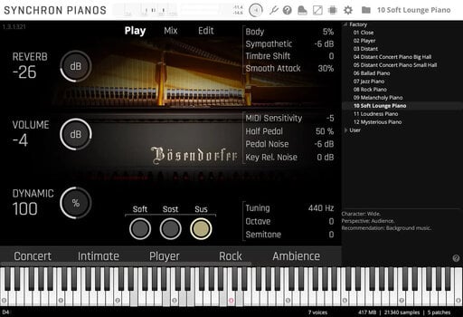 VST instrumentas Vienna Symphonic Library Studio Bösendorfer Imperial - 3