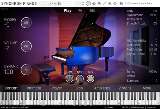 VST Instrument Vienna Symphonic Library Studio Fazioli F212 Standard (Produs digital) - 2