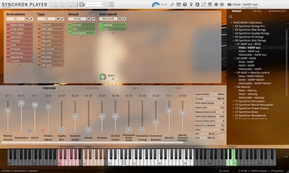 VST Instrument Vienna Symphonic Library Synchron Solo Viola Standard (Дигитален продукт) - 7