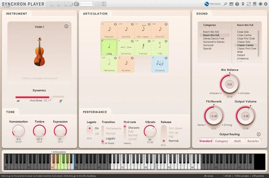 VST Instrument Vienna Symphonic Library Synchron Solo Violin 1 Standard (Producto digital) - 3