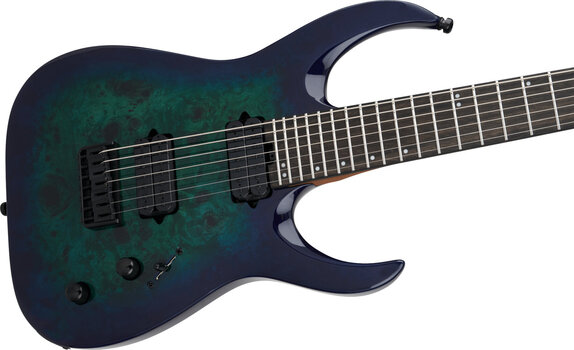 Guitarra elétrica de 7 cordas Jackson Pro Series Misha Mansoor Juggernaut HT7P EB Chlorine Burst Guitarra elétrica de 7 cordas - 4