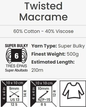 Schnur Yarn Art Twisted Macrame 210 m 790 Schnur - 5