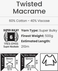 Kanap Yarn Art Twisted Macrame 210 m 770 Kanap - 4