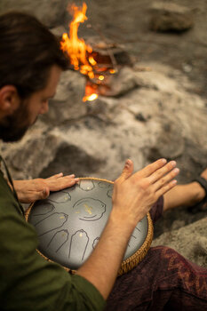 Tongue Drum Shamann 14" 15 Notes C-Major Silver Tongue Drum - 8