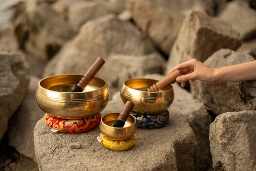 Tolkalo namenjeno glasbeni terapiji Shamann Squamous Tibetan 9 cm Tibetanska Pojoča Skleda - 9