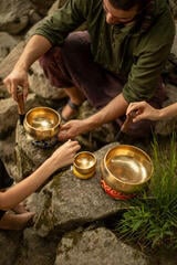 Perkusja dla terapii muzycznej Shamann Squamous Tibetan 12 cm Tybetańska misa śpiewająca - 6