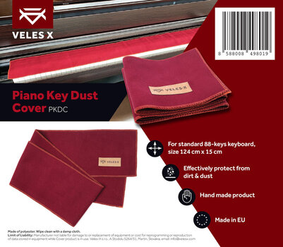 Tekstylna osłona do klawiszy
 Veles-X Piano Key Dust Cover 124 x 15cm Tekstylna osłona do klawiszy - 4
