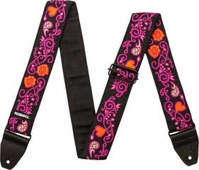 Textil gitár heveder Dunlop JH22 Hendrix Blacklight Monterey Textil gitár heveder Pink - 1