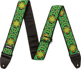 Textil gitár heveder Dunlop JH26 Hendrix Blacklight Fillmore Textil gitár heveder Green - 1